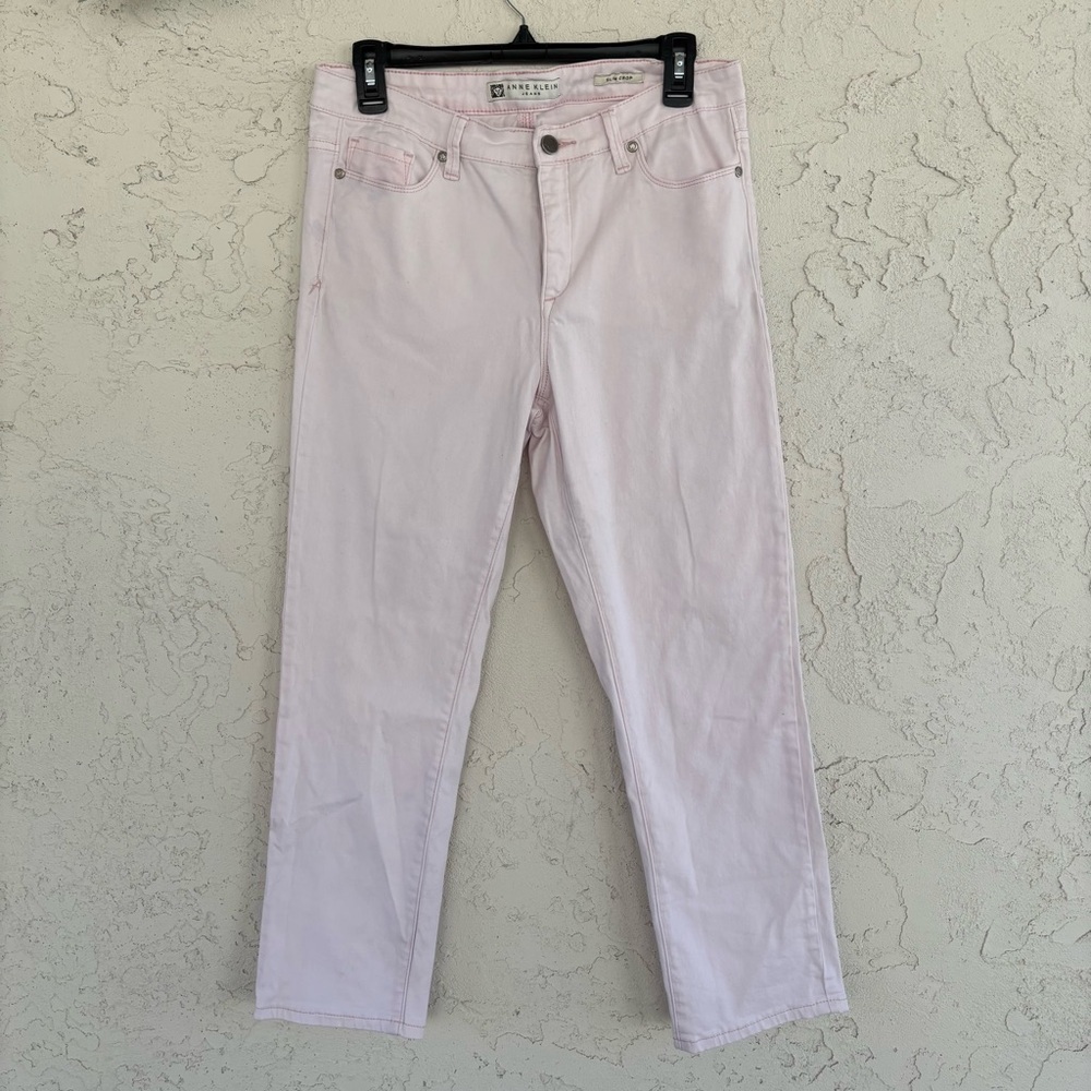 Anne Klein Light Pink Cropped Jeans
